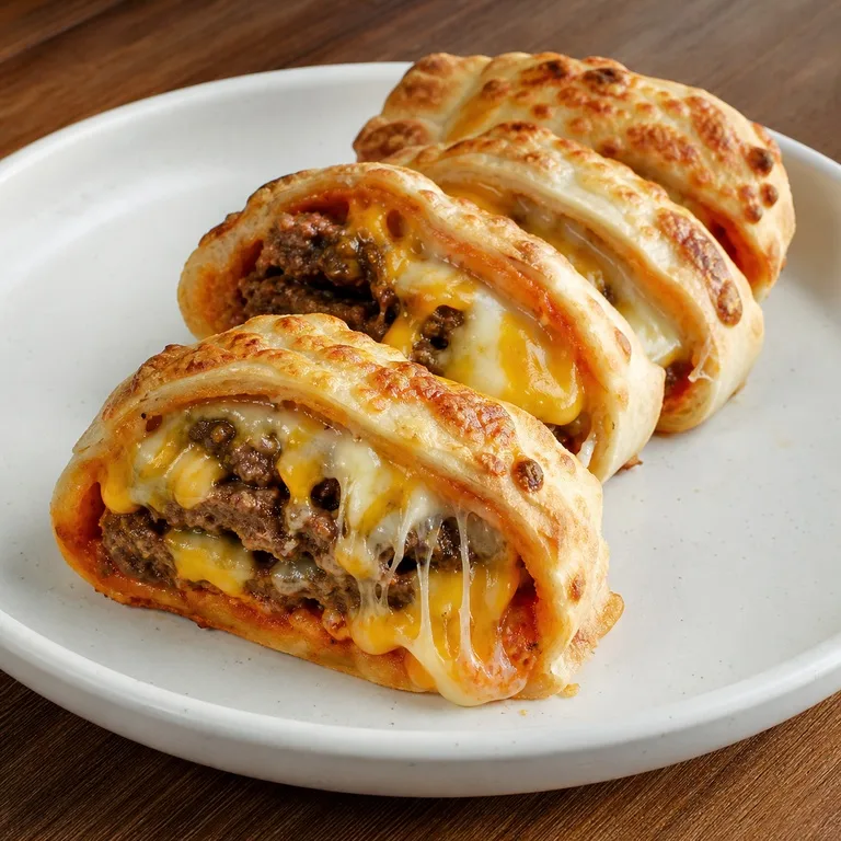Double Keju Burger Pizza Keju Roll