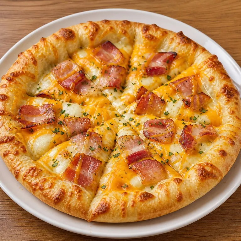 Dip Cheddar Keju Bacon Pizza