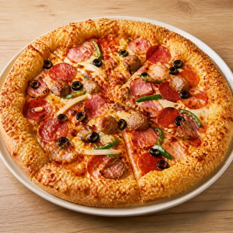 Triple Combo Baengmi Cheese Crust Pizza