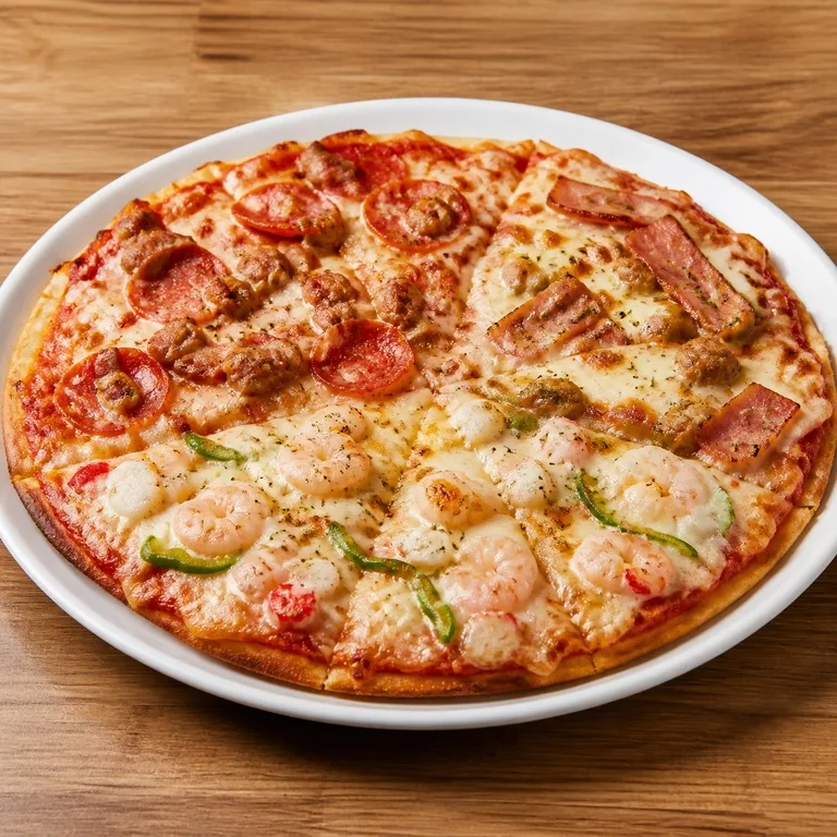 Triple Combo Thin Pizza