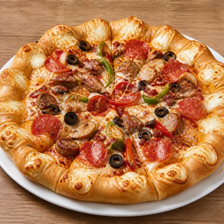 Triple Combo Cheese Crust Pizza